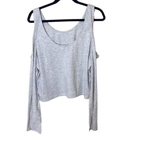 TOPSHOP Cold Shoulder Long Sleeve Top - Picture 3 of 9